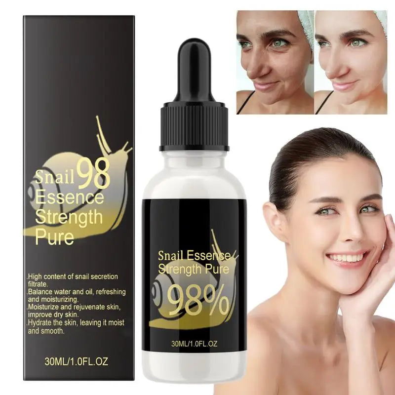 Snail Mucin 98% face serum Skin Care Anti-aging Facial Essence Fades Fine Lines Repair Essence Firming Face Snail Brightens