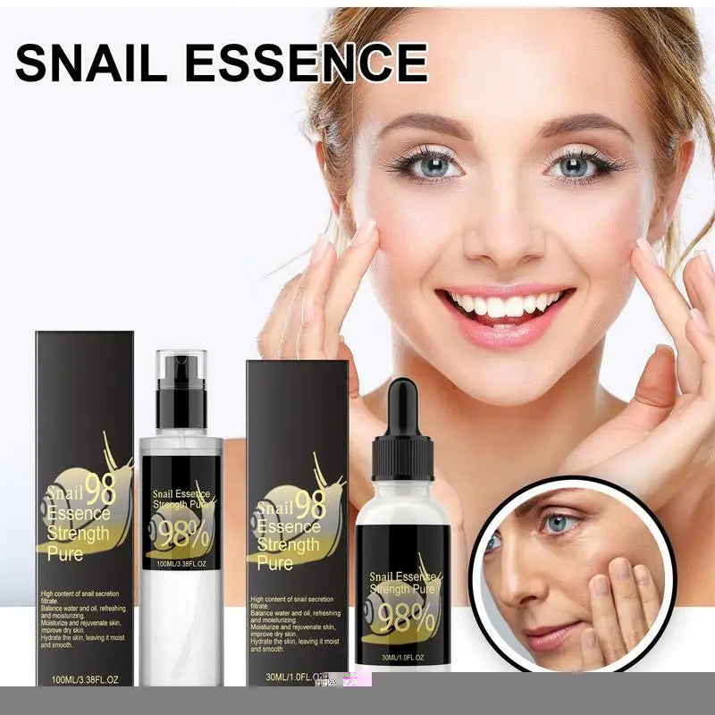 Snail Mucin 98% face serum Skin Care Anti-aging Facial Essence Fades Fine Lines Repair Essence Firming Face Snail Brightens